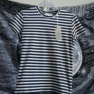 NWT Vince Stripped Black & White Top